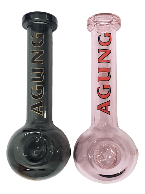 Agung: HUGE Spoon Glass Pipe Black