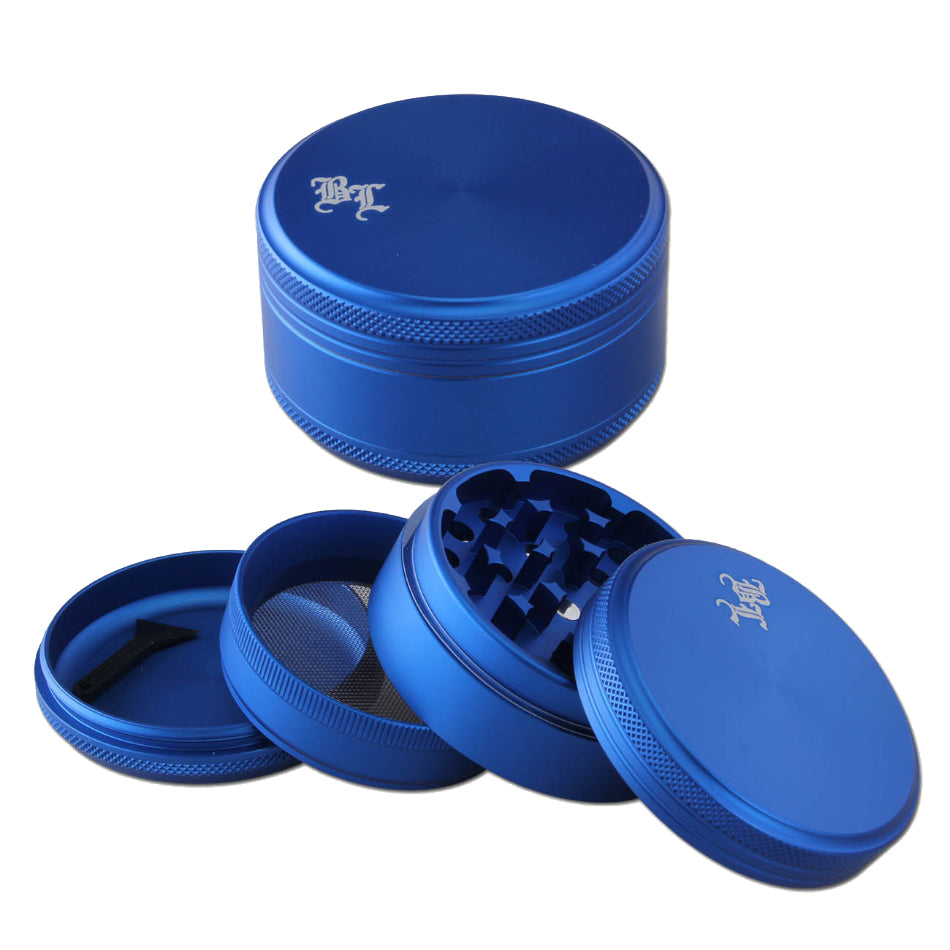 Black Leaf Alu Matt Grinder 4-part 62mm - Blue