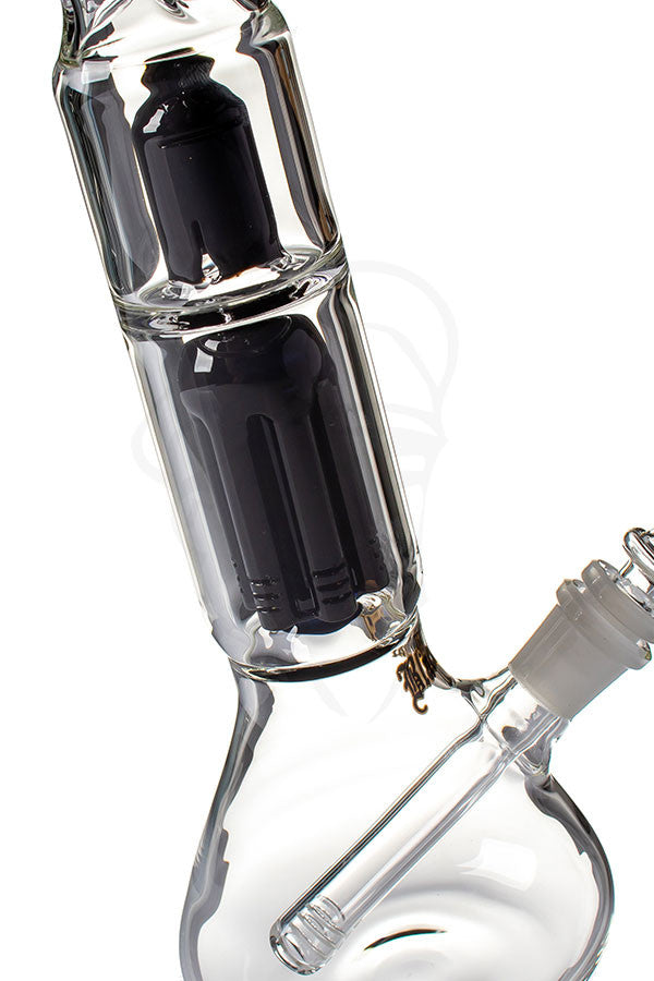Black Leaf 6 Arm Tree Perc Beaker Black - Detail.