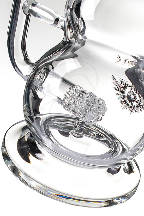 Black Leaf Bird Cage Bubble Quartz - percolator detail.