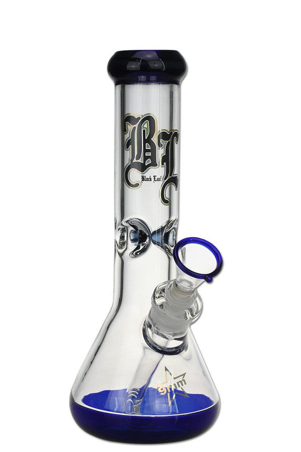 Black Leaf Glass Icebong Blue