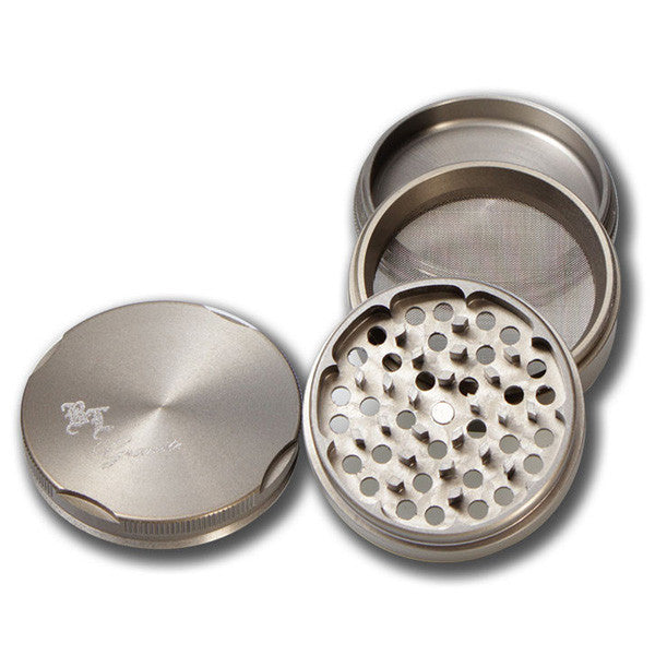 Black Leaf 'Granite' Aluminium Grinder 63mm - Detail.