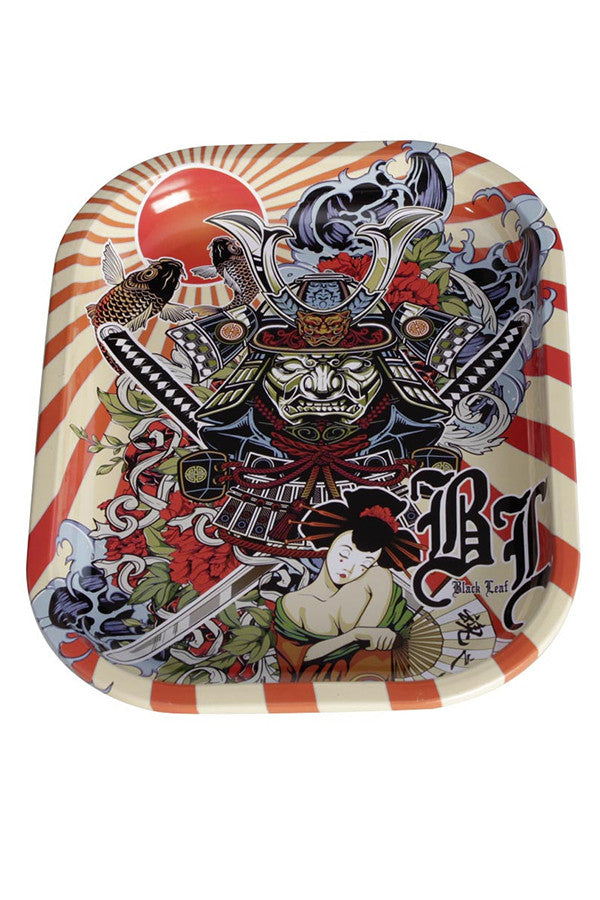 Black Leaf 'Ronin and Geisha' Beaker Set - rolling tray detail.