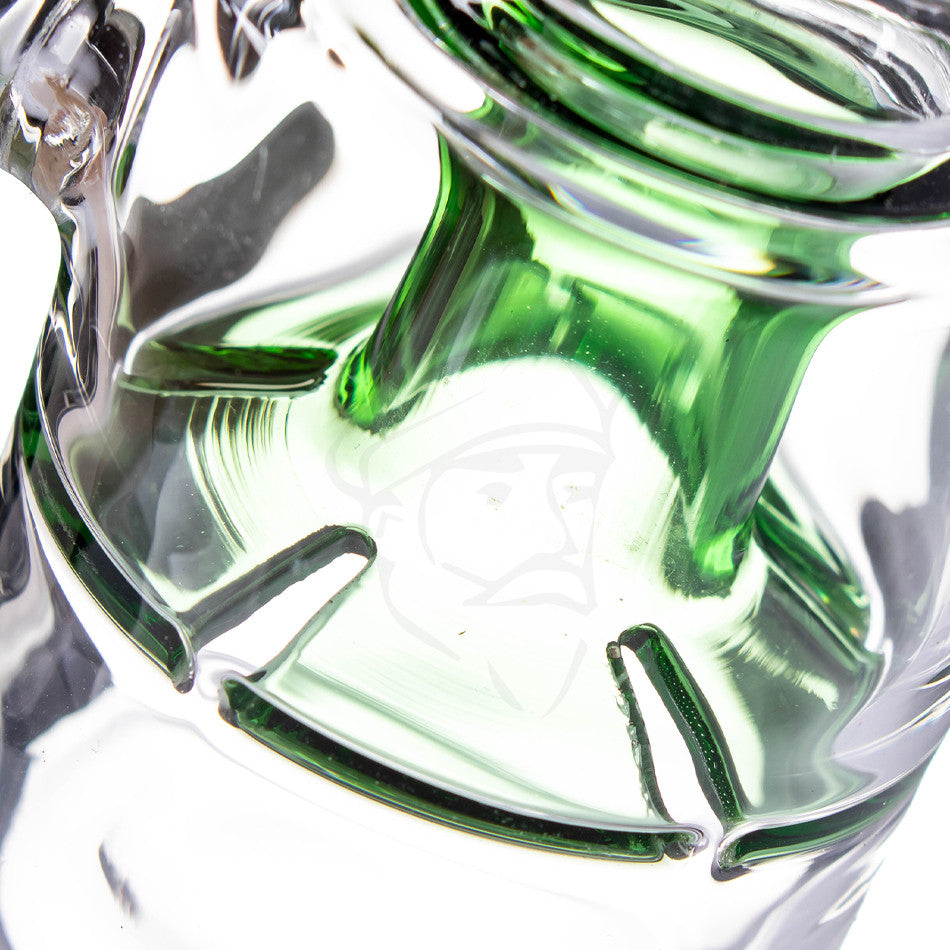 Dry Ash Catcher 90° 18mm Green - Detail view.