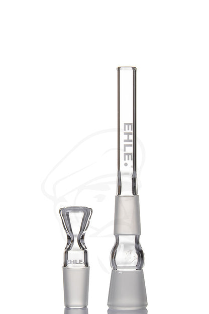 EHLE 500ml Bent Ball - White - Stem and cone/bowl detail.