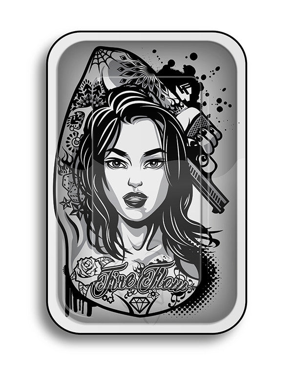 FIRE-FLOW Rolling Tray - Tattoo Girl.