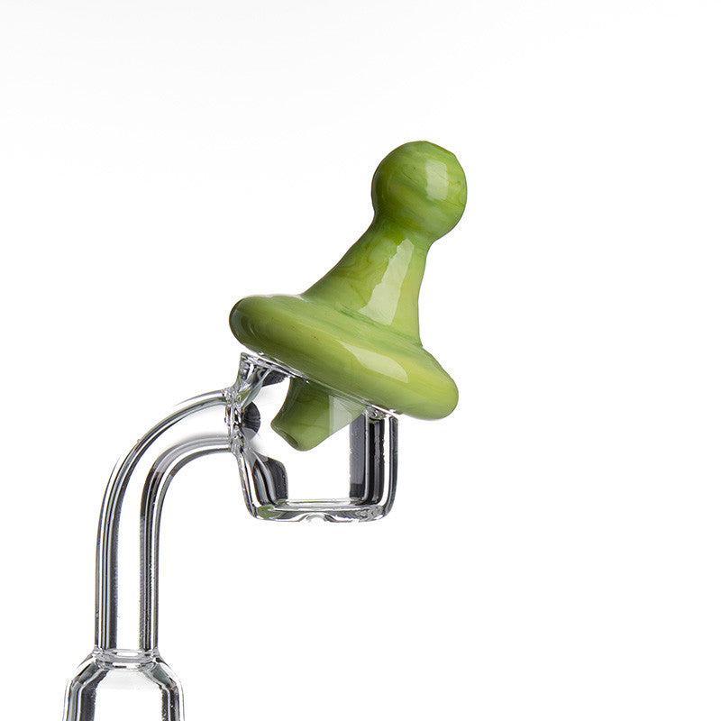 Glass Carb Cap Directional Green - Example of use.