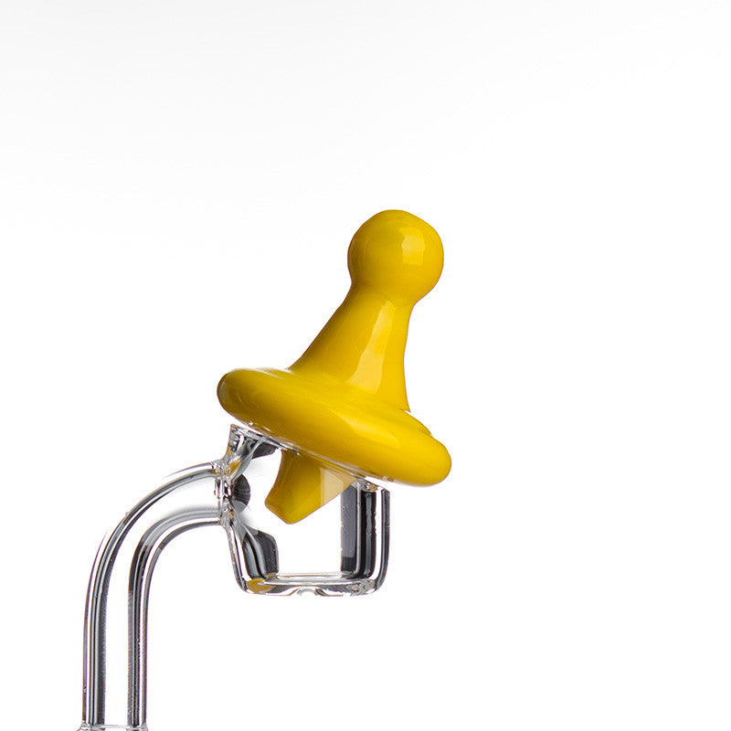 Glass Carb Cap Directional Yellow - Example of use.