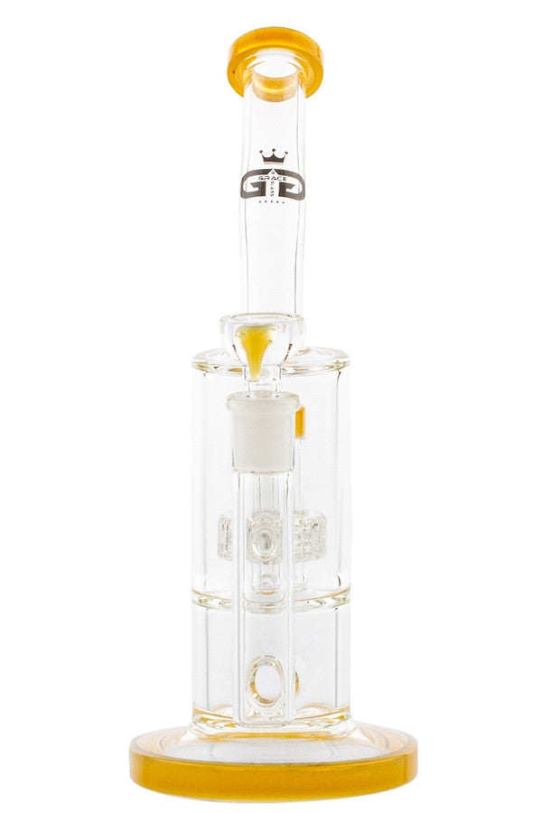 Grace Glass Double Bubble Yellow - detail.