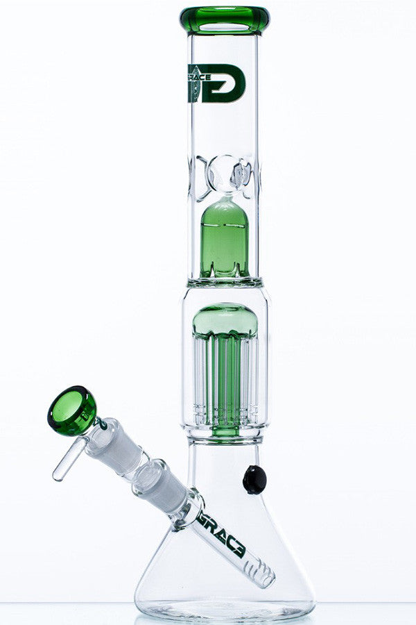 Grace Glass Green Tree Perc Beaker Od Beefys Bongs 7140