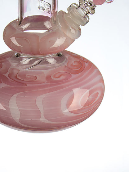 HVY Glass Worked Bubble Beaker Pink base