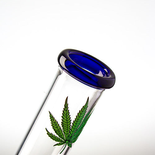 Blue Label Leaf 4mm glass bong mouthpiece