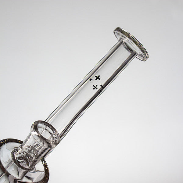 Mathematix Glass - Bent Neck Crossperc Bubbler