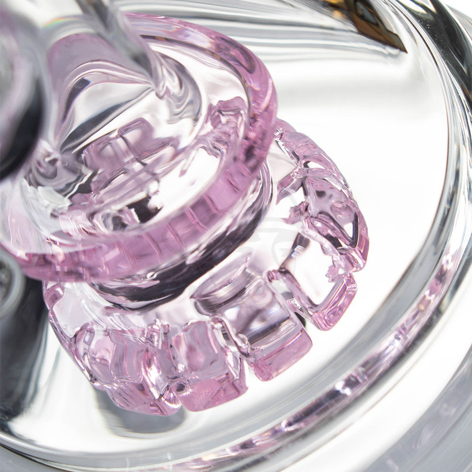 Phoenix Flask Ash Catcher 14mm Pink - Percolator detail view.