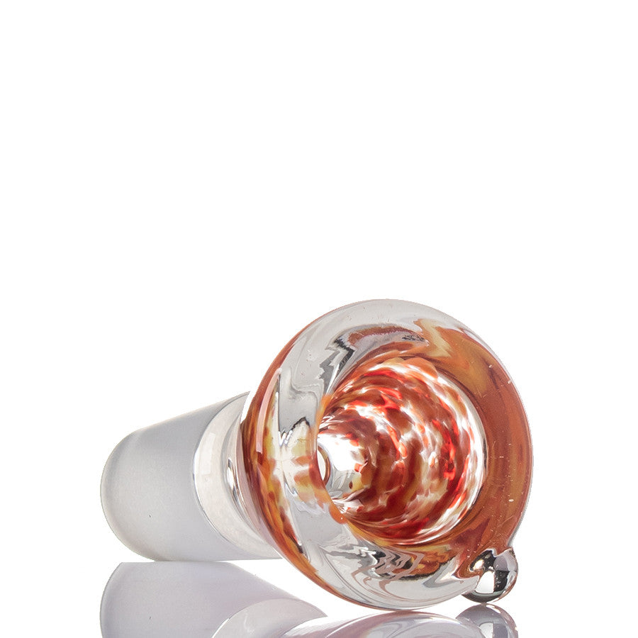 Zenit Glass Cone 14mm Frit Orange/Red - detail view.