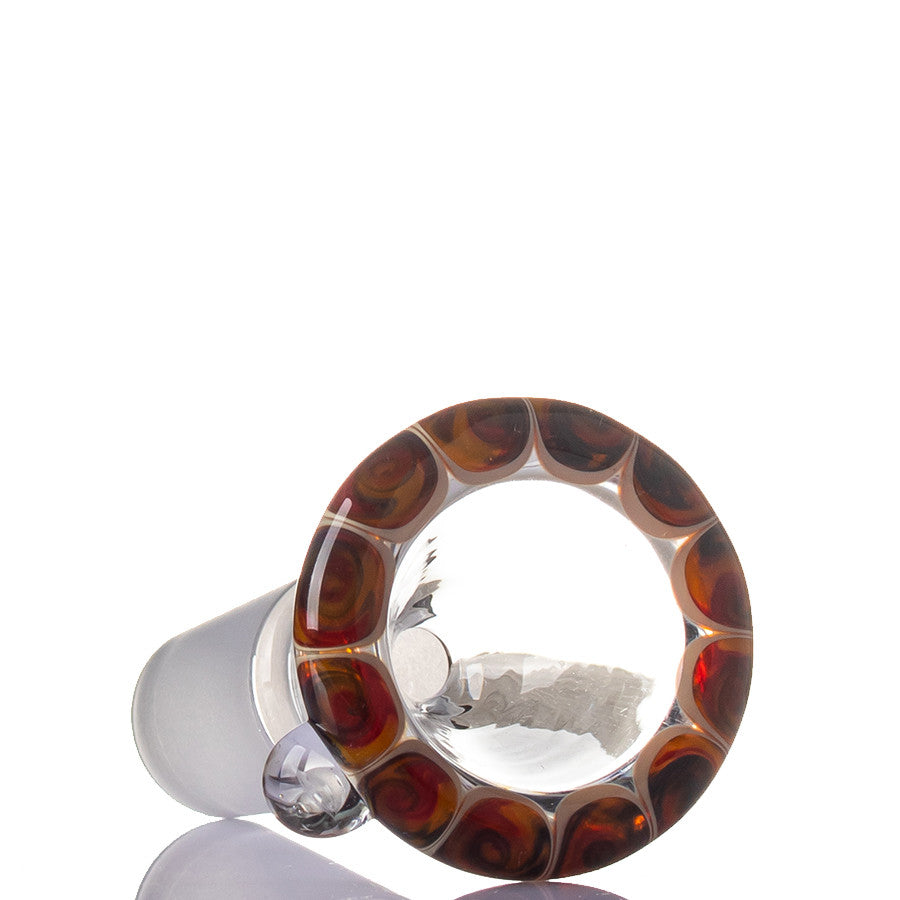 Zenit Glass Cone 14mm Rasta Fumed - detail view.