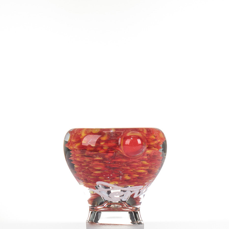 Zenit Glass Bowl 14mm Frit - Red, detail.