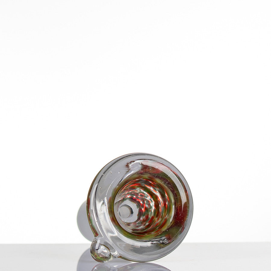 Zenit Glass Cone 14mm Frit Red/Green/Yellow - detail.