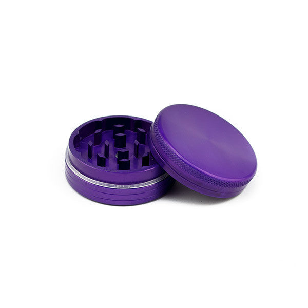 SPLIFF Purple Aluminium Grinder 63mm - 2 part detail
