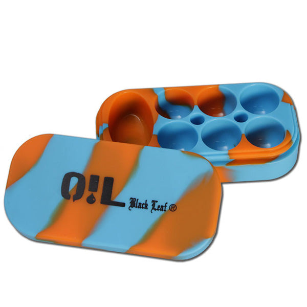 Black Leaf 7 Compartment Silicone