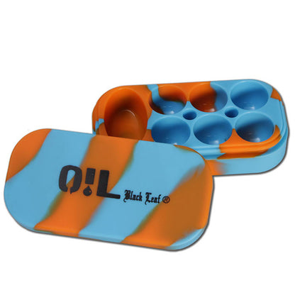 Black Leaf 7 Compartment Silicone