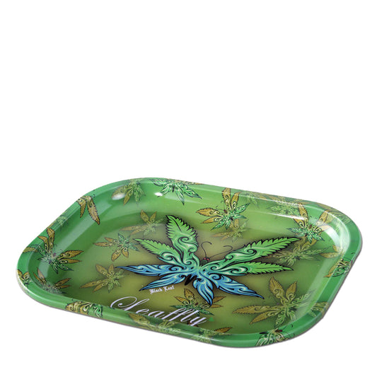 Black Leaf Mini Rolling Tray - Leaffly