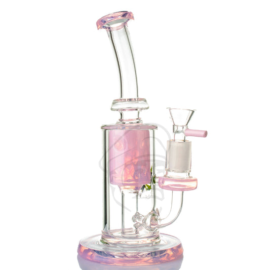 Black Leaf Recycle/Incycle Bubbler - Pink