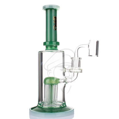 Black Leaf Tree Perc Bong - Green