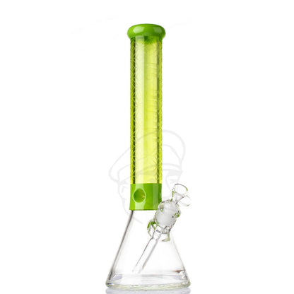 Blaze Glass Sandblasted Beaker Bong Green