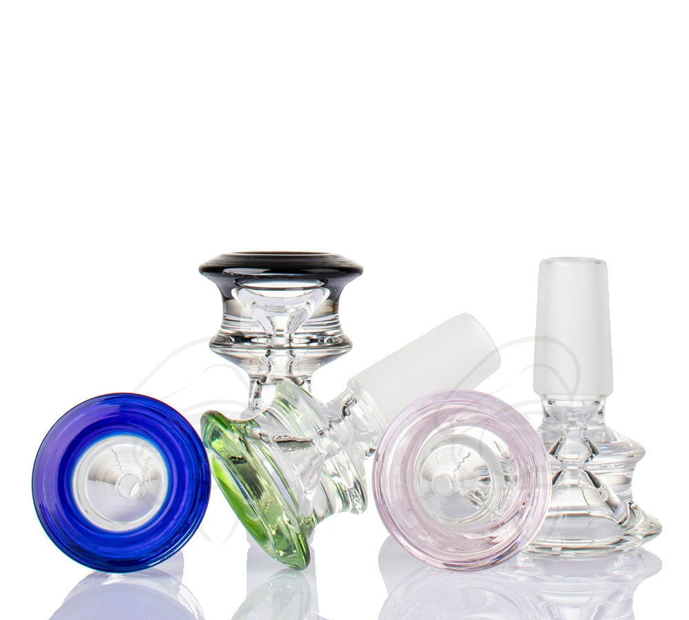 Range of colourful 14mm glass cones and bowls for sale in Australia