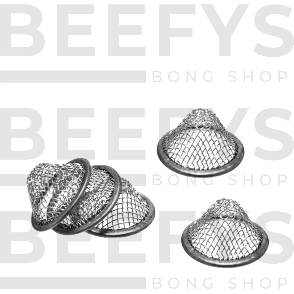 Concave Stainless Steel Pipe Screens - 12mm – Beefy's Bongs