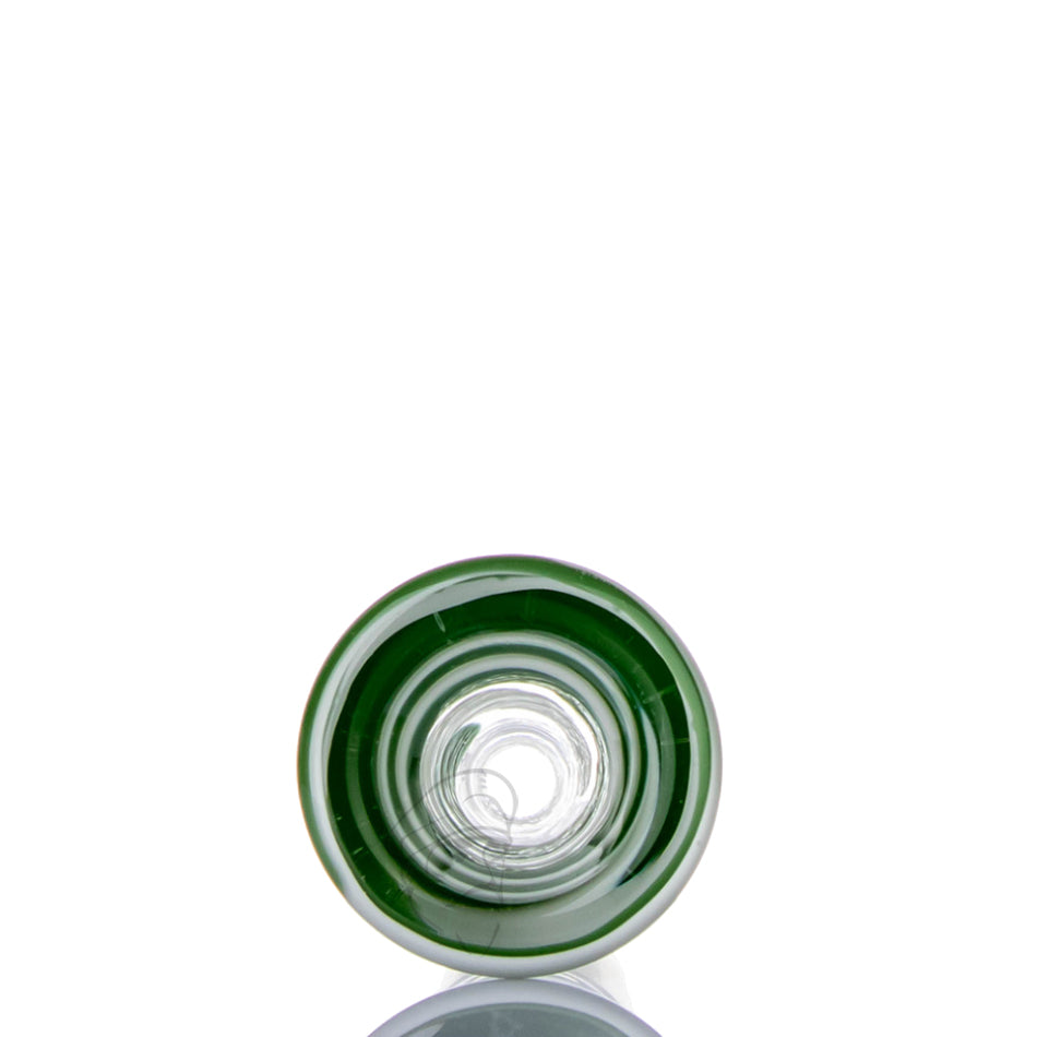 Plaisir Spiral Glass Cone 14mm - Green and White
