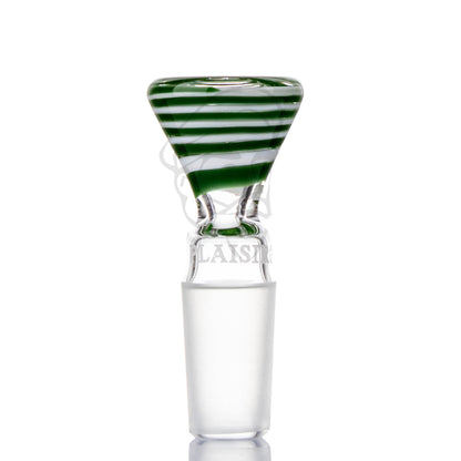 Plaisir Spiral Glass Cone 14mm - Green and White