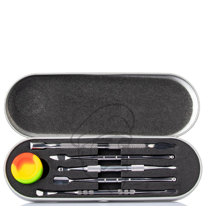 Stainless Dabbing Tool Set w/ Silicone