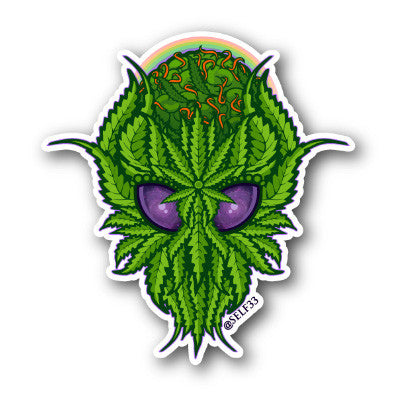 Alien Bud Sticker