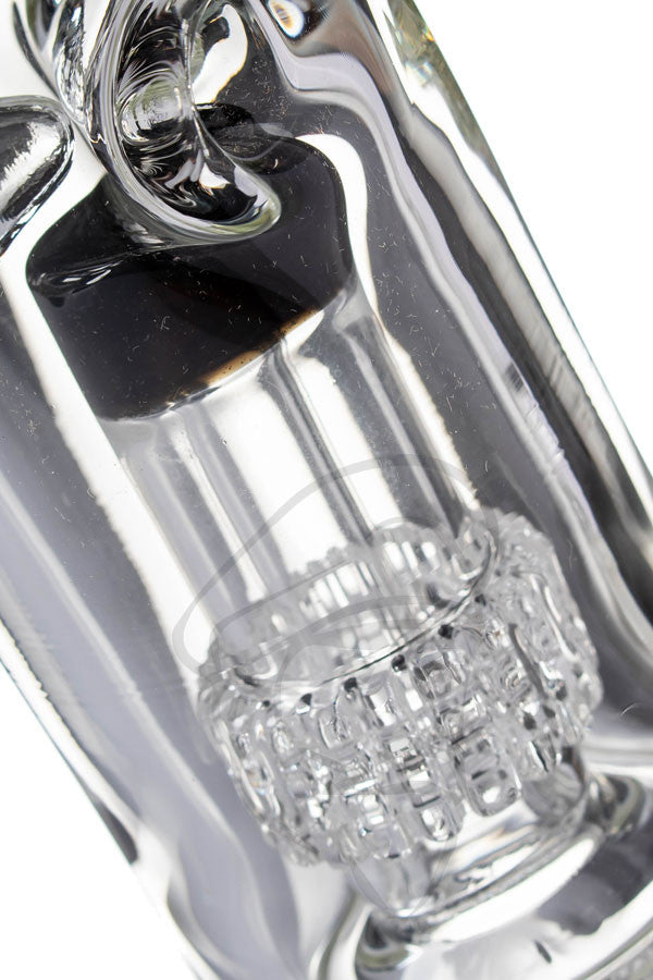 Beaker Bong 7mm Matrix Perc Black - Detail view.