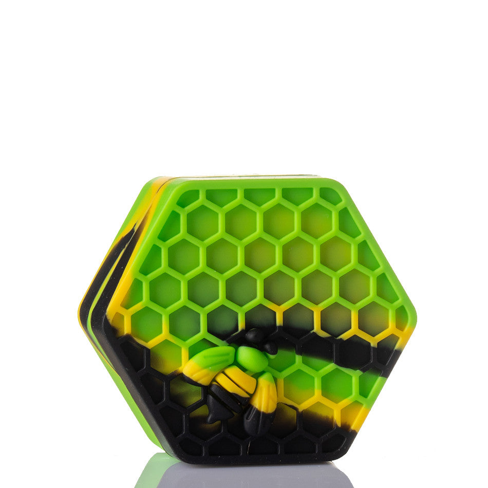 Beehive Silicone Container - Green/Yellow/Black