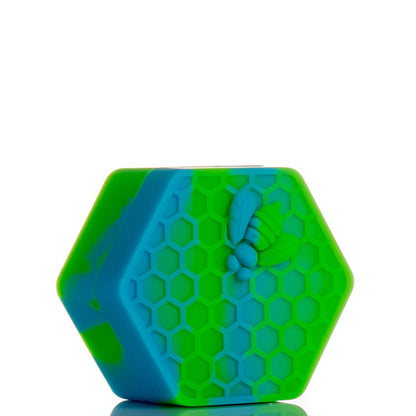 Beehive Silicone Container - Blue and Green