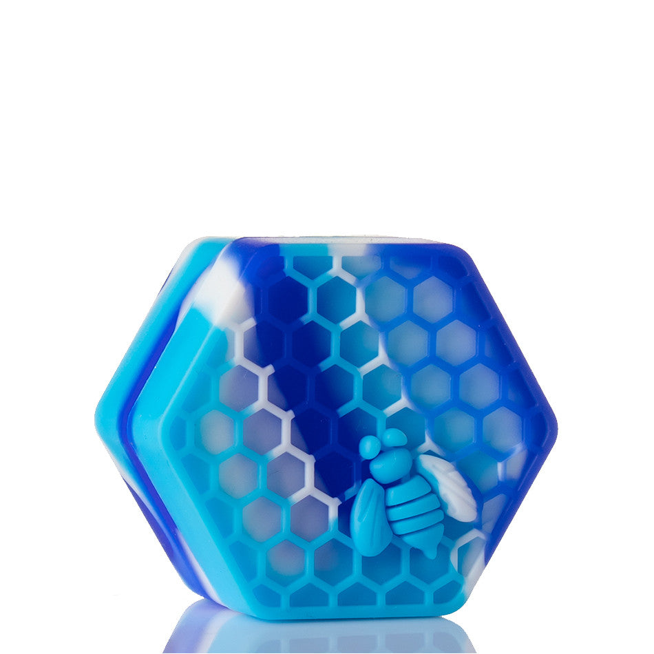 Beehive Silicone Container - Navy/White/Blue.