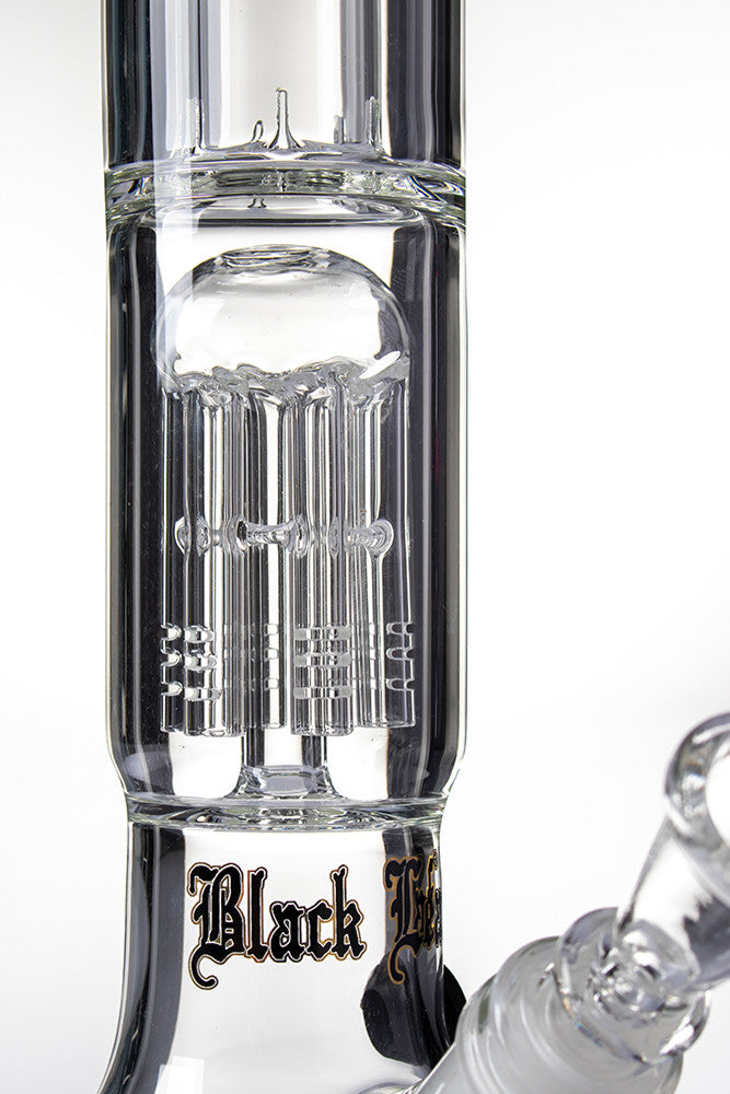 Black Leaf 6 Arm Tree Perc Beaker with Carb Hole - perc detail.