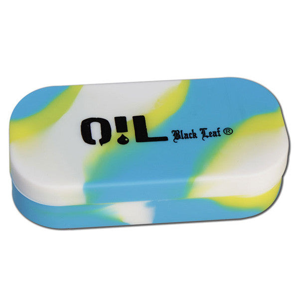 Black Leaf 7 Compartment Silicone - Blue/Yellow/White