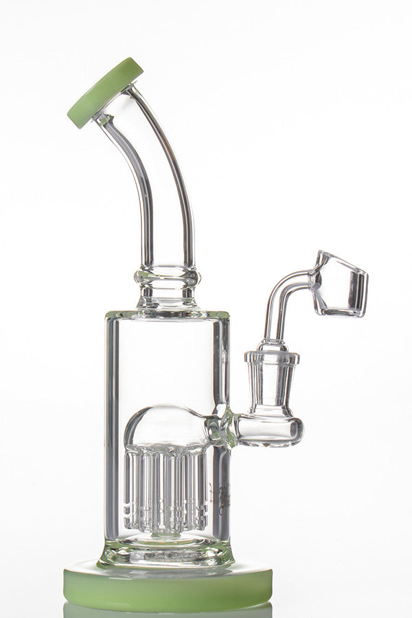 Black Leaf 8 Arm Dab Rig Quartz - side view.