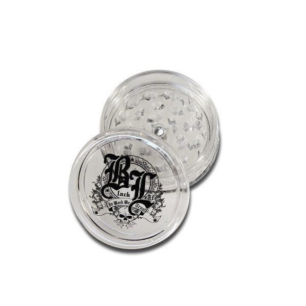 Black Leaf Acrylic Herb Grinder 60mm - detail