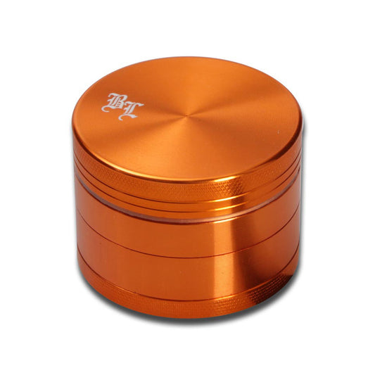 Black Leaf Aluminium Grinder 50mm - 4 part Orange.