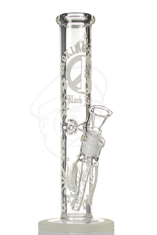 Black Leaf Bong 7mm - Peace / Glow in the Dark.