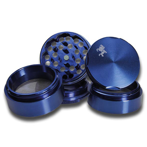 Black Leaf Edge Aluminium Grinder 50mm Blue - 5 part – Beefy's Bongs