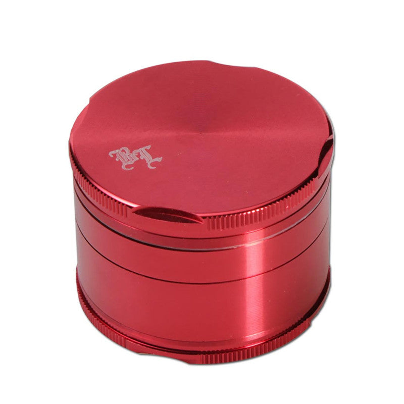 Black Leaf Edge Aluminium Grinder 55mm - 4 part Red.