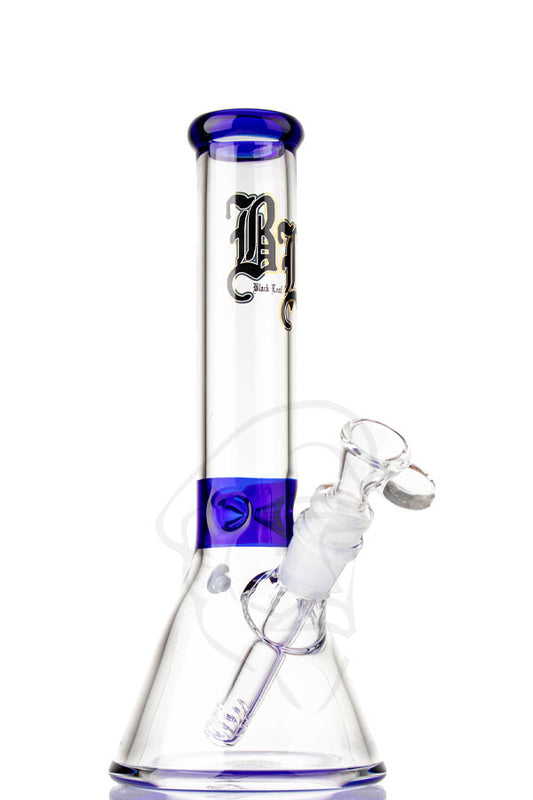 Black Leaf Flask Beaker Bong Blue.
