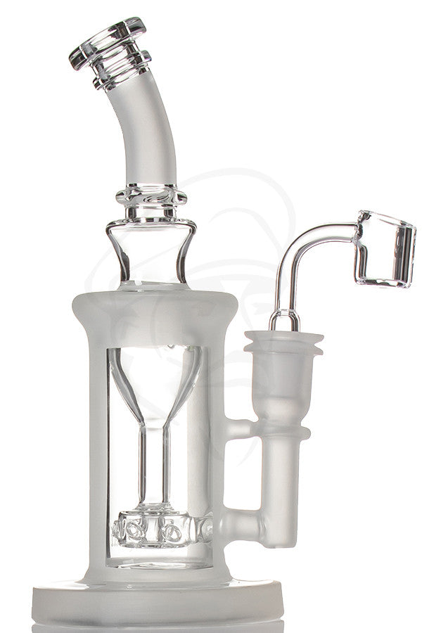 Black Leaf Frosted Recycler w/Quartz - Side view.