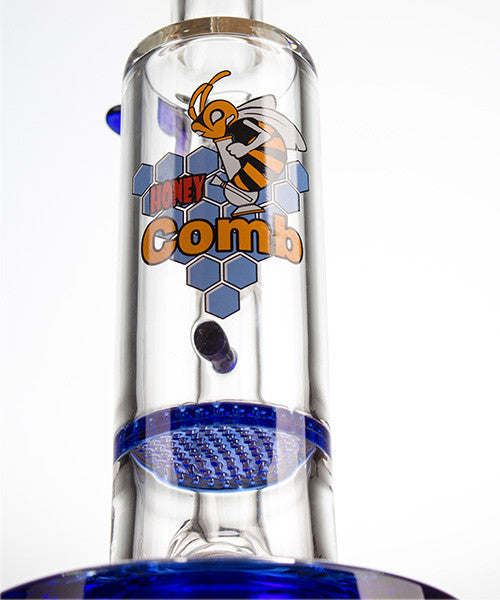 Black Leaf HoneyComb percolator glass bong label